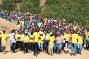 Marchers say Motsepe's mine is used as SANCO's source of funds in 'power struggle'