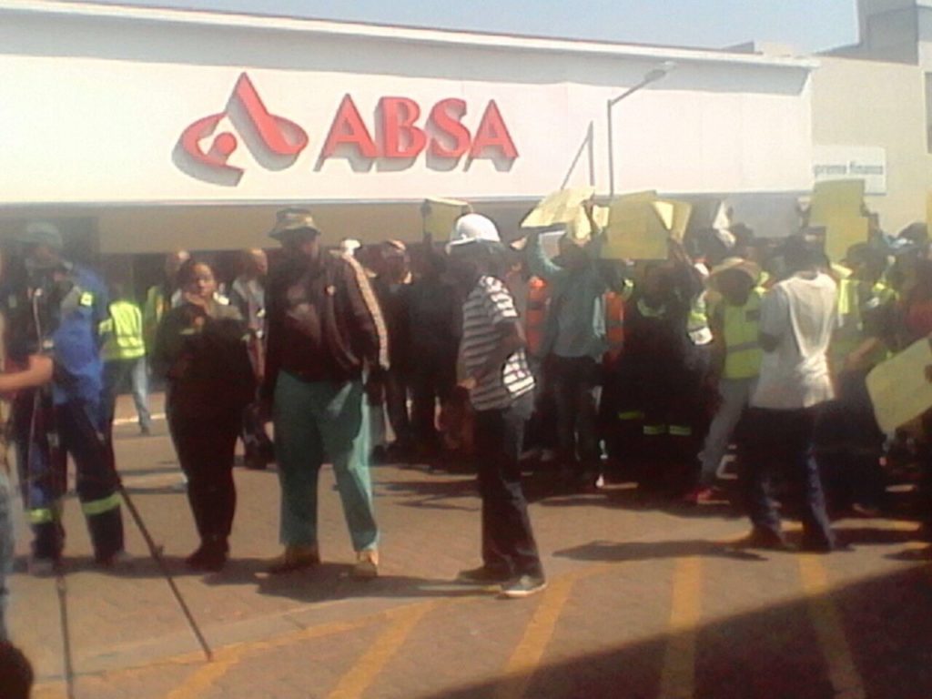 Residents march against closure of Gupta accounts